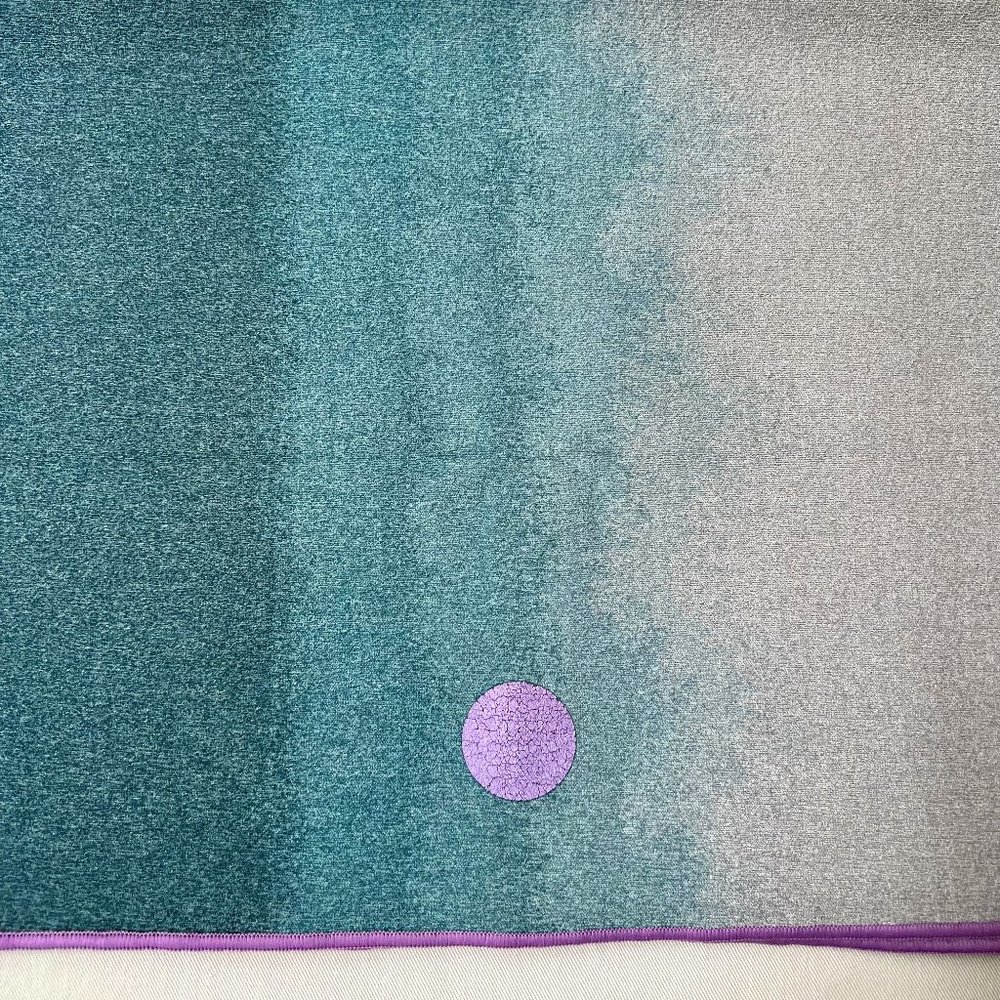 manduka Teal Gradient Yoga Mat with Purple Accent